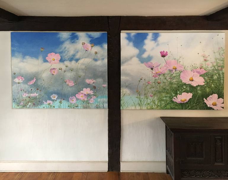 Original Floral Painting by Silvere Boureau