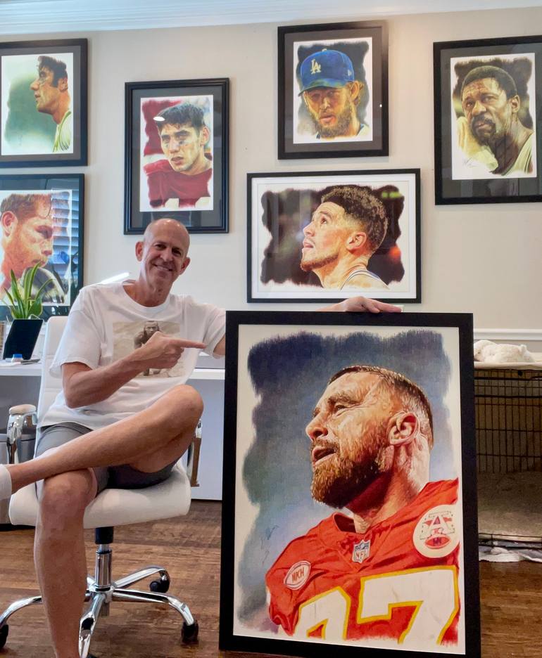 Original Portraiture Sports Drawing by Matthew Glover