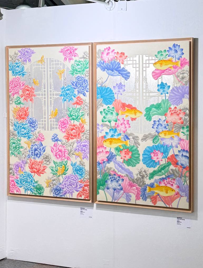 Original Classicism Floral Painting by Clara Baik