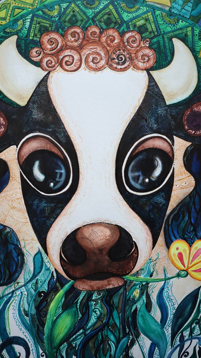 Original Symbolism Animal Painting by Lesia Larionova