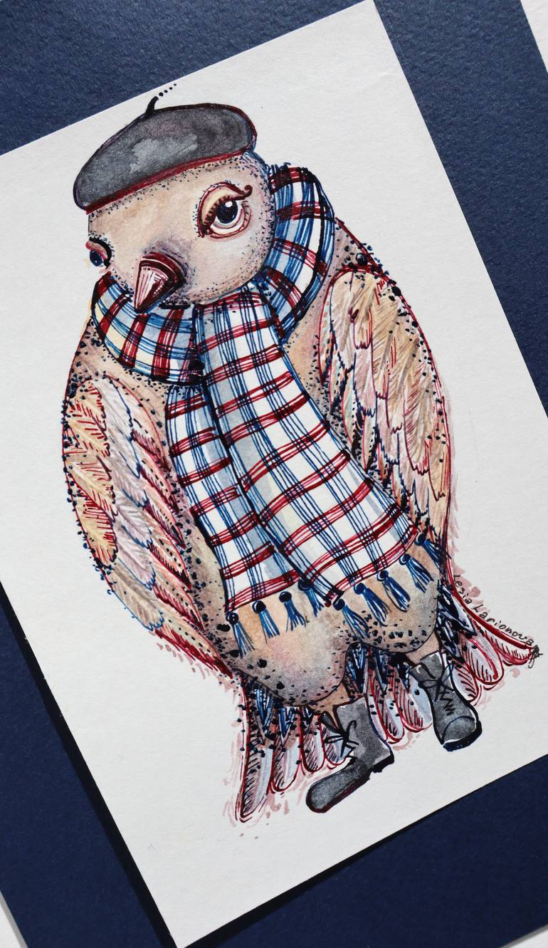Original Illustration Humor Painting by Lesia Larionova