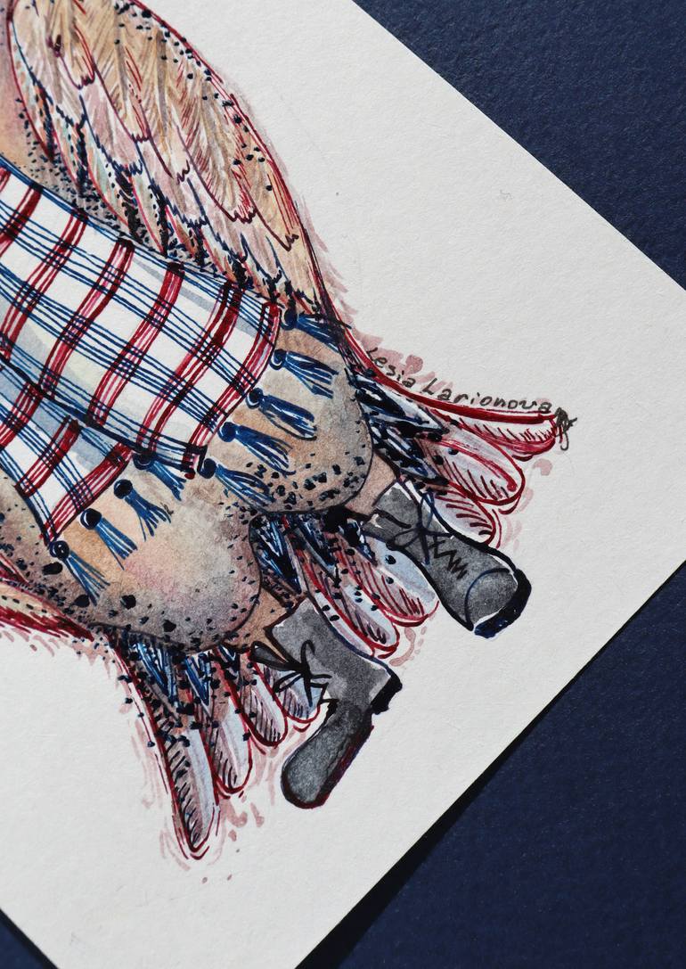 Original Illustration Humor Painting by Lesia Larionova