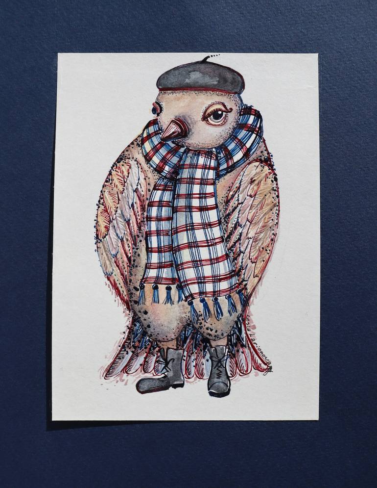 Original Illustration Humor Painting by Lesia Larionova