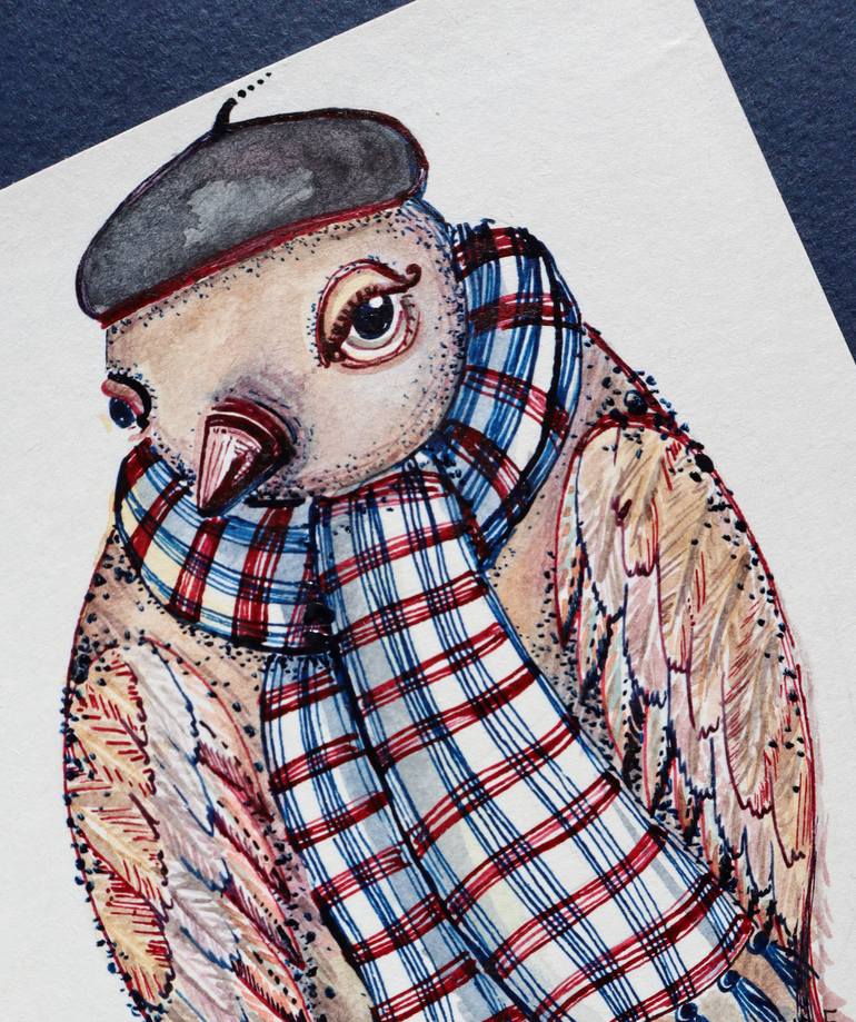 Original Illustration Humor Painting by Lesia Larionova