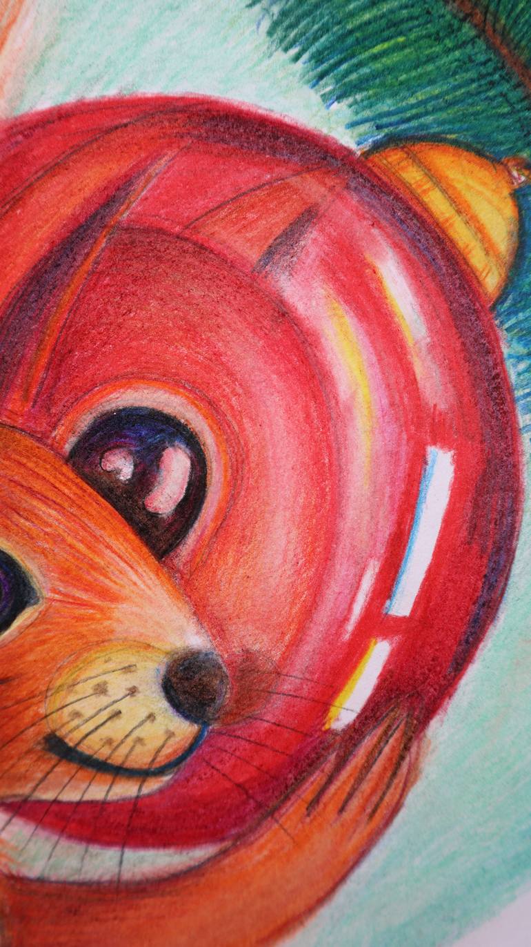 Original Illustration Animal Drawing by Lesia Larionova