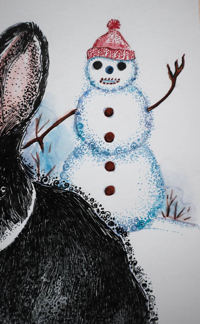 Original Illustration Animal Mixed Media by Lesia Larionova