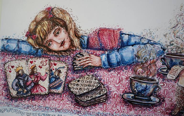 Original Illustration Fantasy Mixed Media by Lesia Larionova