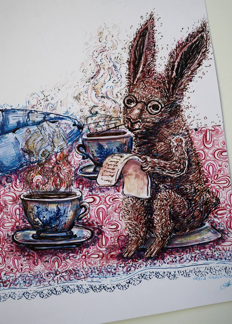 Original Illustration Fantasy Mixed Media by Lesia Larionova