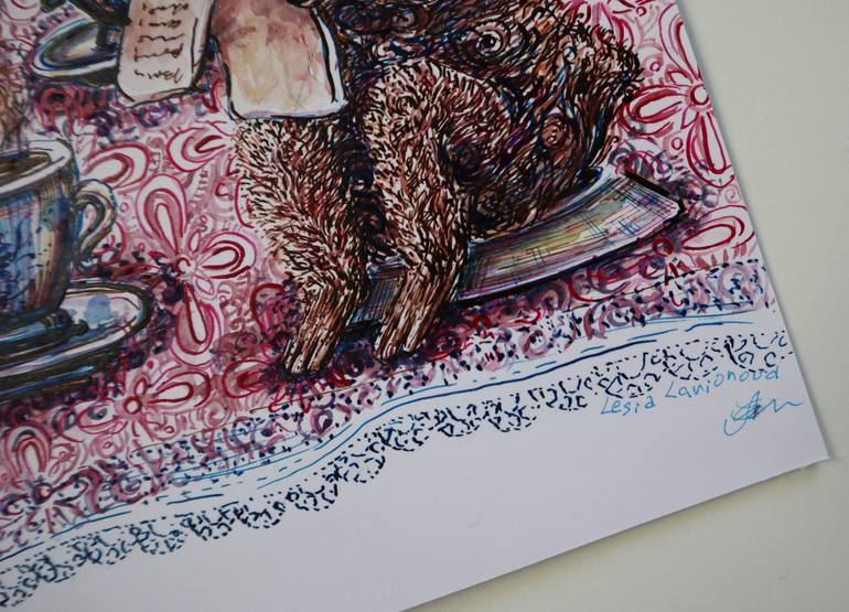 Original Illustration Fantasy Mixed Media by Lesia Larionova