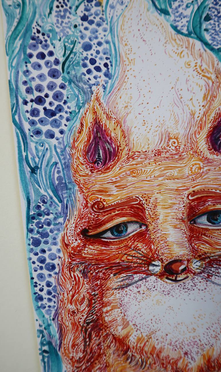 Original Symbolism Animal Painting by Lesia Larionova