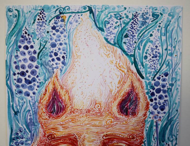Original Symbolism Animal Painting by Lesia Larionova
