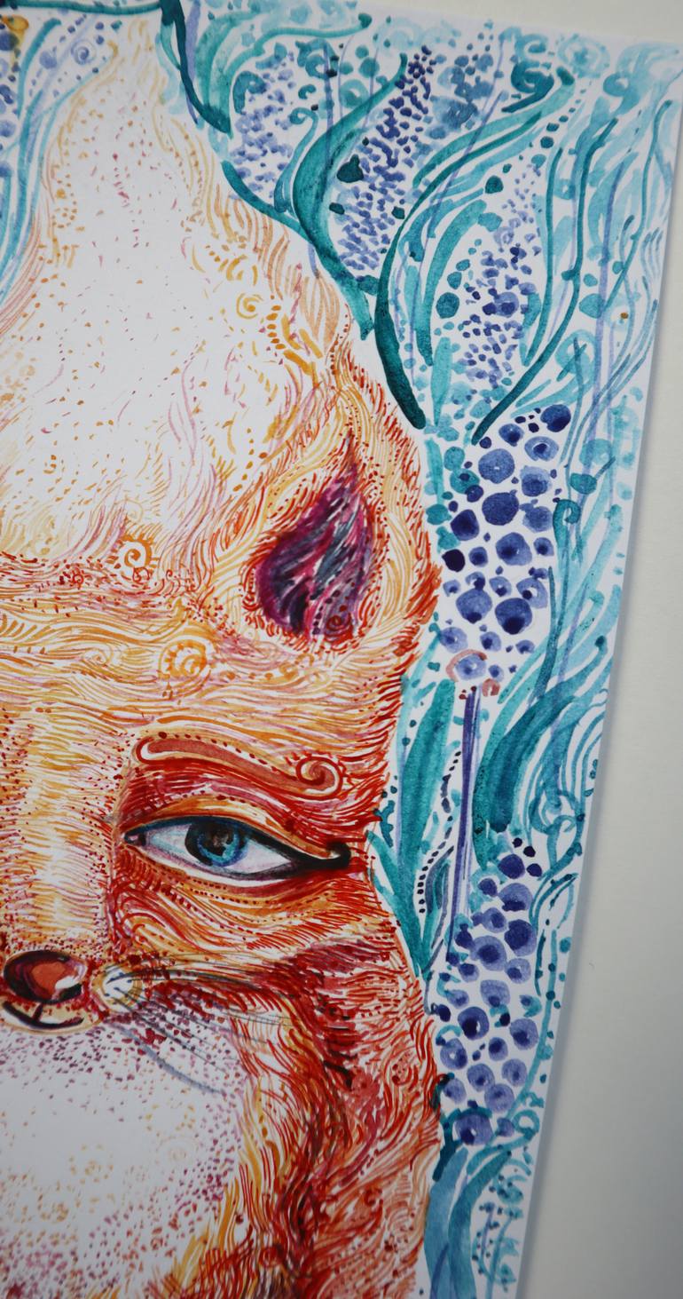 Original Symbolism Animal Painting by Lesia Larionova