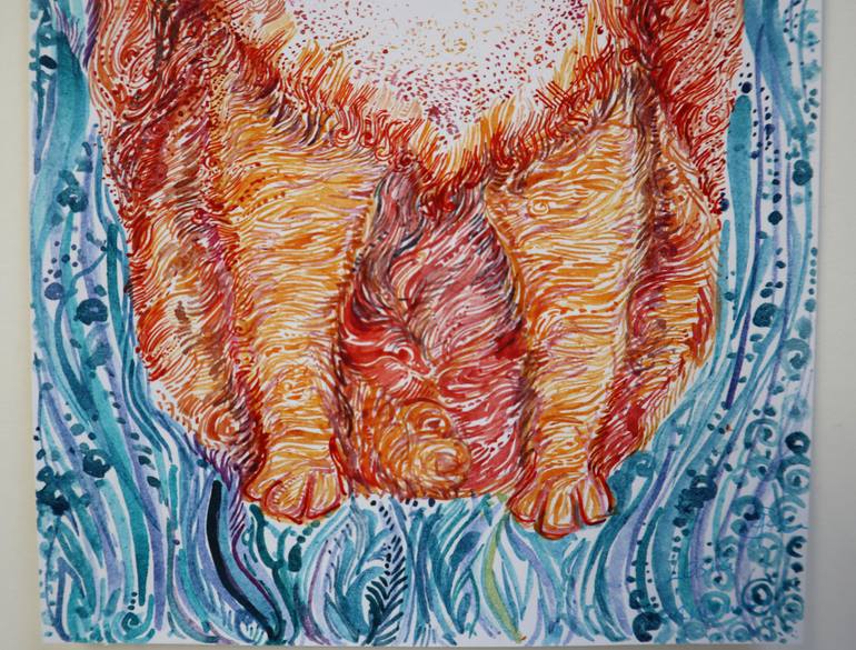 Original Symbolism Animal Painting by Lesia Larionova