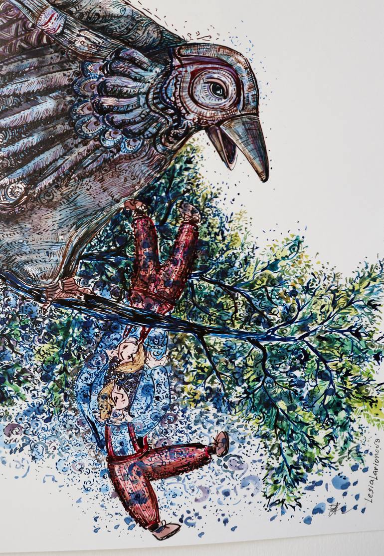 Original Illustration Humor Mixed Media by Lesia Larionova