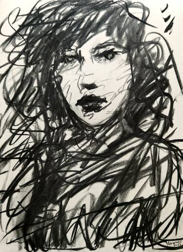 Original Figurative Women Drawings by Laumee Fries