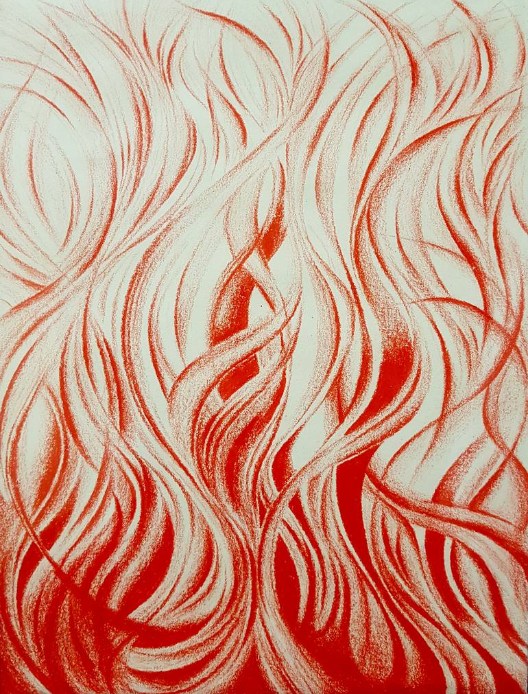Original Abstract Expressionism Abstract Drawing by Fatemeh Kardan Zirak