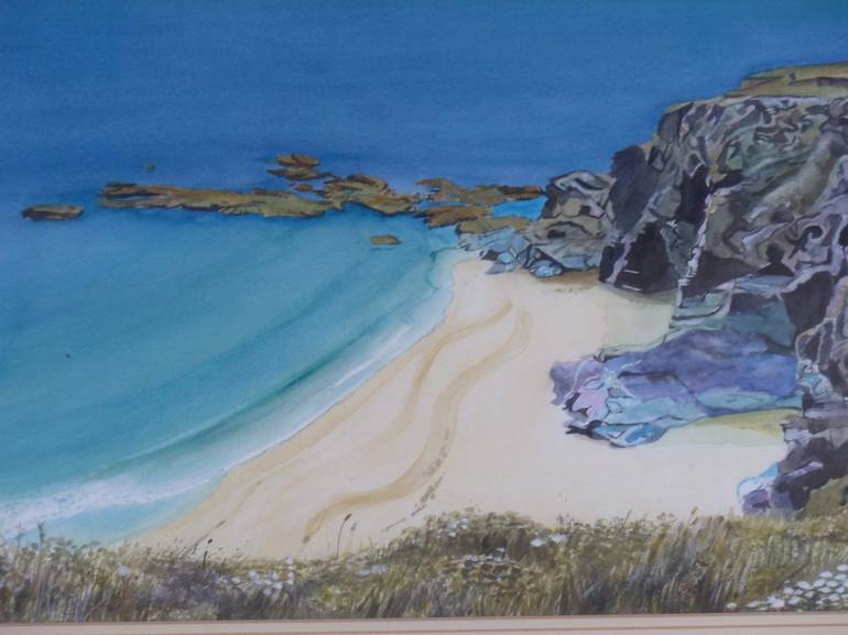 Original Beach Painting by Linda  Griffin