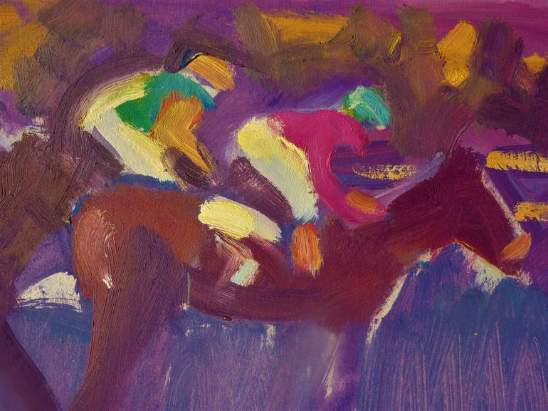 Original Impressionism Horse Painting by José Bautista