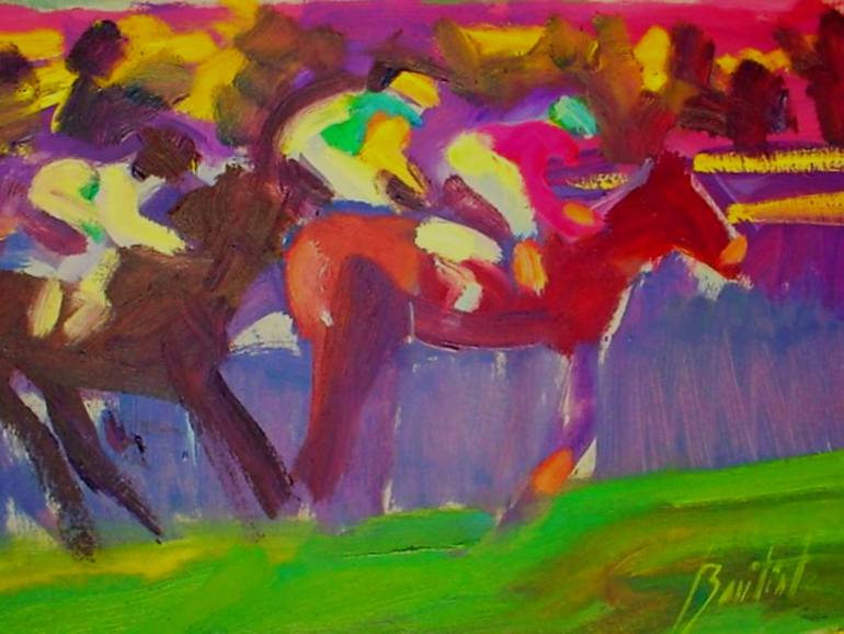 Original Impressionism Horse Painting by José Bautista