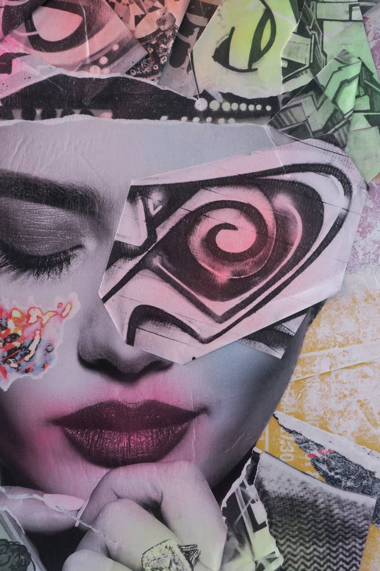 Original Pop Art Graffiti Collage by Per-Olof Swedmark