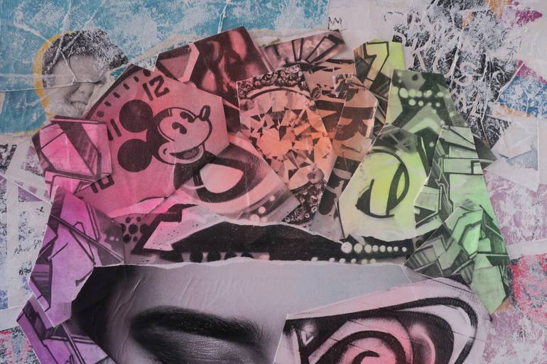 Original Pop Art Graffiti Collage by Per-Olof Swedmark