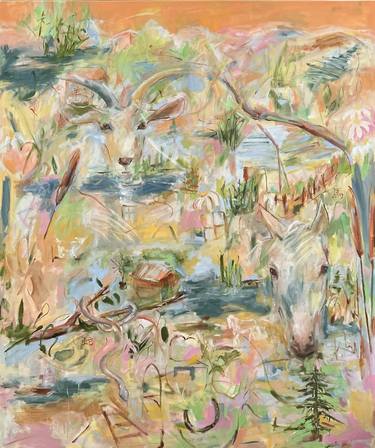 Saatchi Art Artist Renée Zangara; Paintings, “Summer (Snake - Horse - Goat)” #art