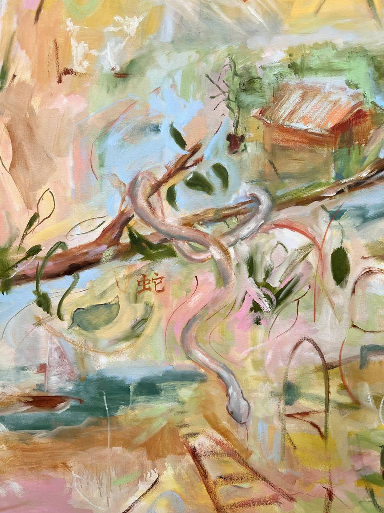 Original Abstract Expressionism Animal Painting by Renée Zangara