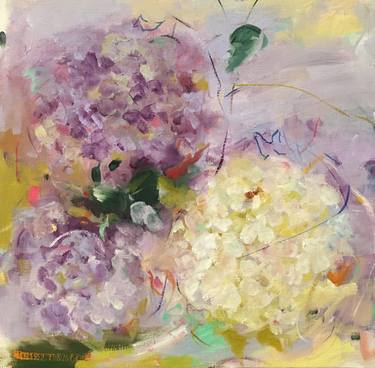 Original Abstract Expressionism Floral Paintings by Renée Zangara