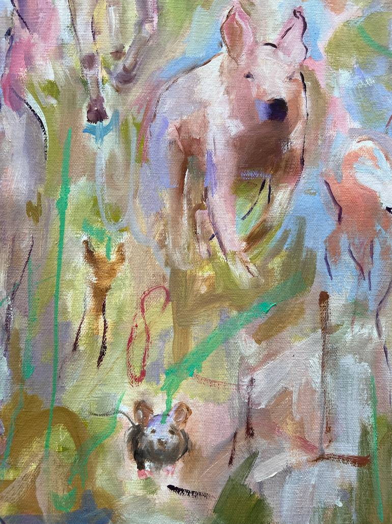 Original Abstract Expressionism Animal Painting by Renée Zangara