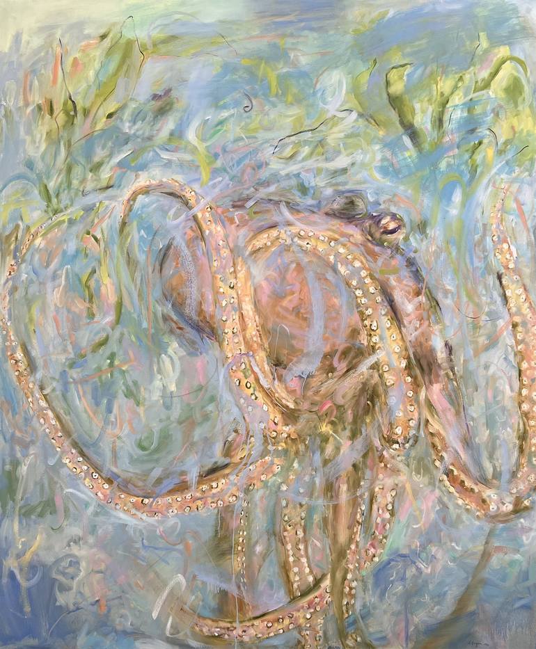 Original Abstract Expressionism Animal Paintings by Renée Zangara