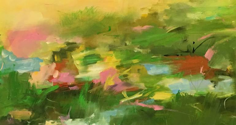 Original Abstract Expressionism Landscape Painting by Renée Zangara