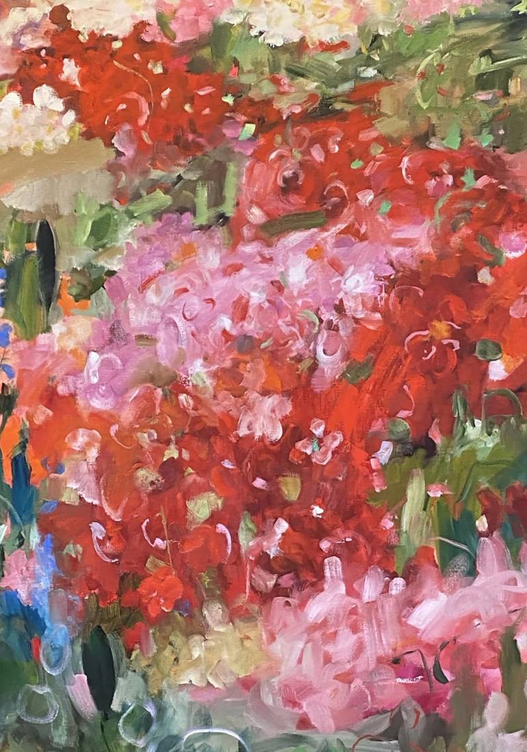 Original Abstract Expressionism Floral Painting by Renée Zangara