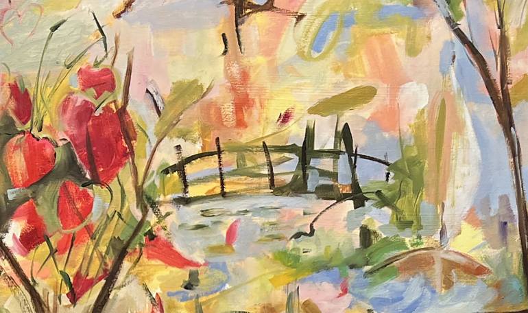 Original Abstract Expressionism Landscape Painting by Renée Zangara