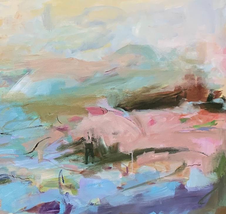 Original Abstract Expressionism Landscape Painting by Renée Zangara