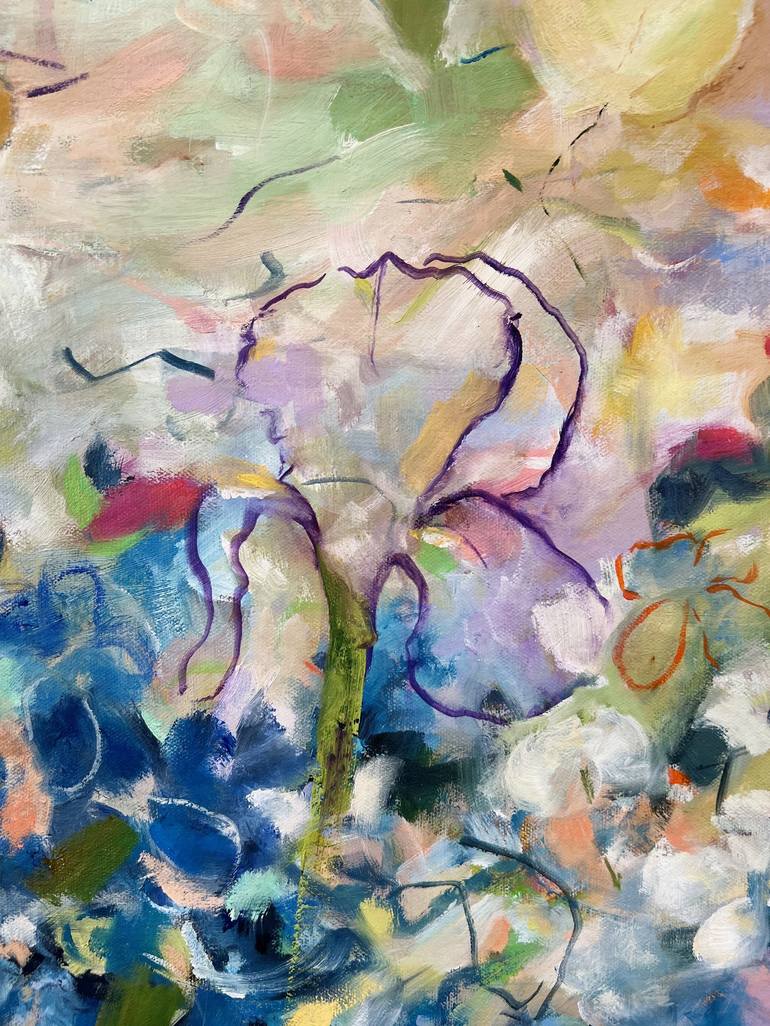 Original Abstract Expressionism Garden Painting by Renée Zangara