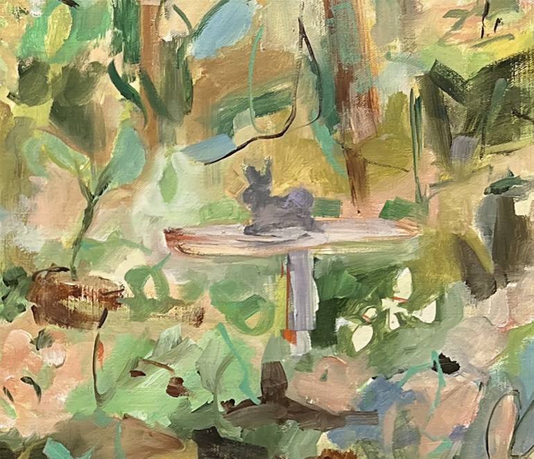 Original Abstract Expressionism Garden Painting by Renée Zangara