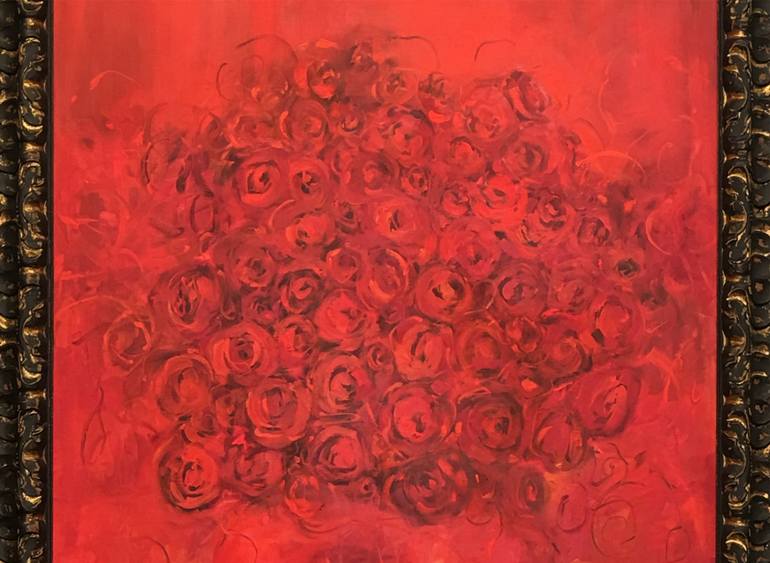 Original Abstract Expressionism Floral Painting by Renée Zangara