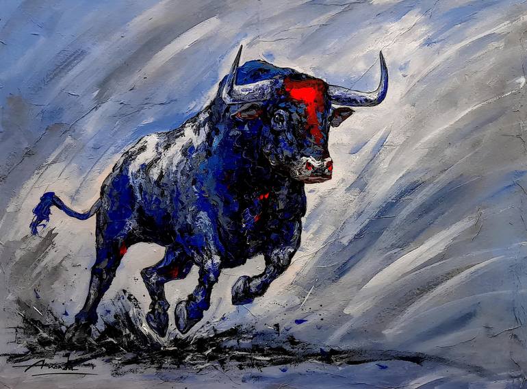 Original Symbolism Animal Painting by Ananda Das