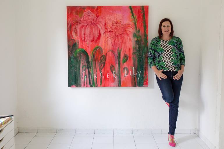 Original Expressionism Floral Painting by Clare Haxby