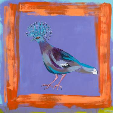 Saatchi Art Artist Clare Haxby; Paintings, “The Crowned Victoria Pigeon” #art