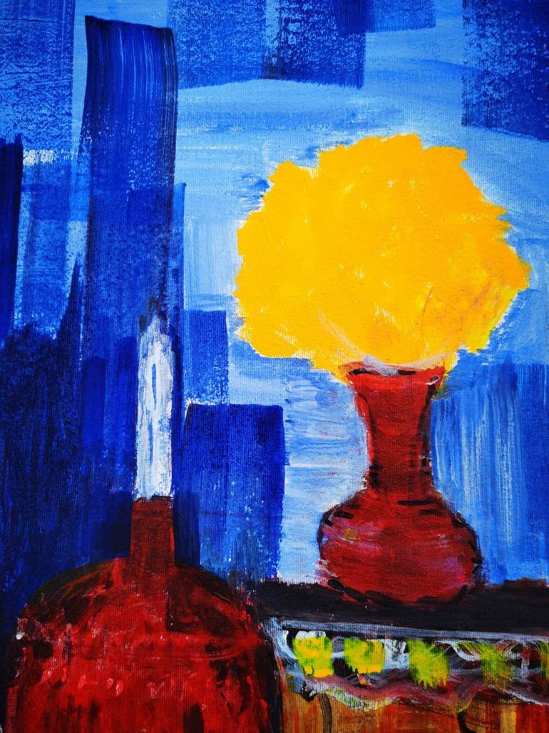 Original Modernism Abstract Painting by Julia Abstract