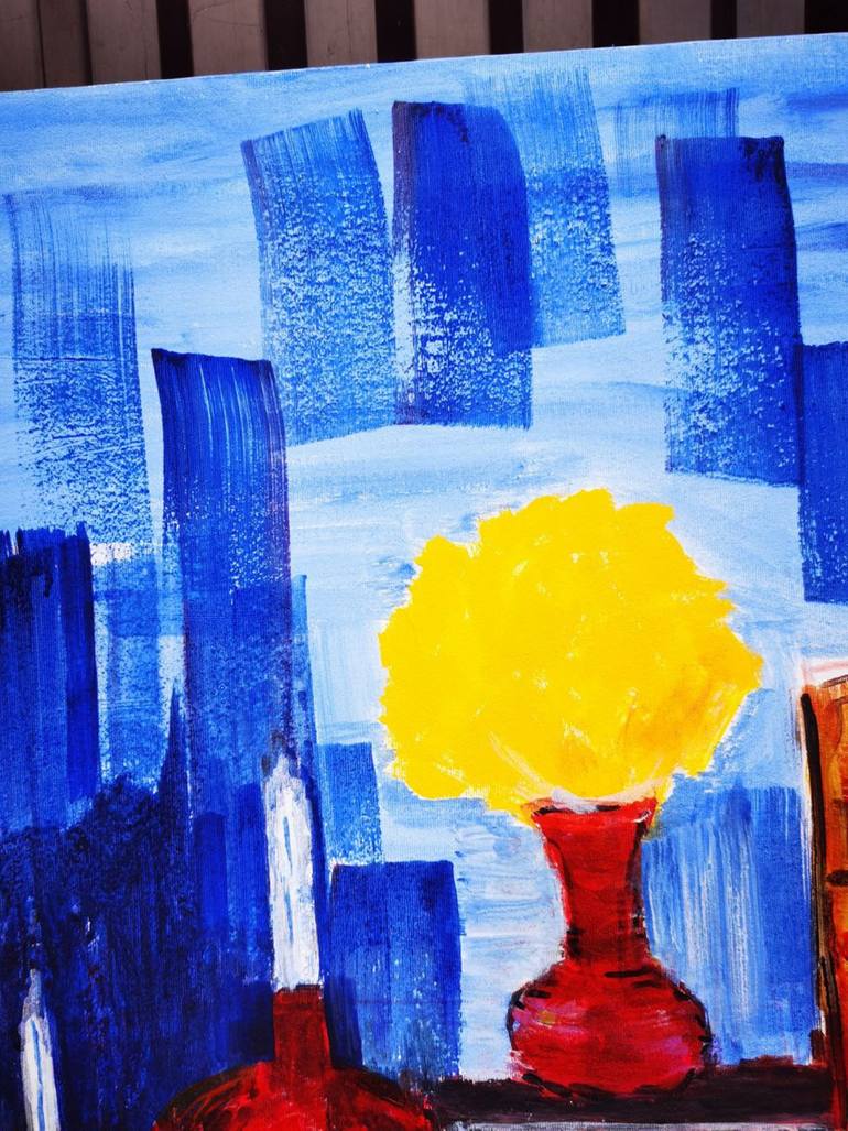 Original Modernism Abstract Painting by Julia Abstract