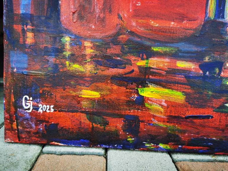 Original Modernism Abstract Painting by Julia Abstract