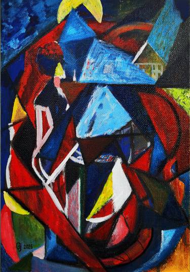 Original Abstract Expressionism Abstract Paintings by Julia Abstract