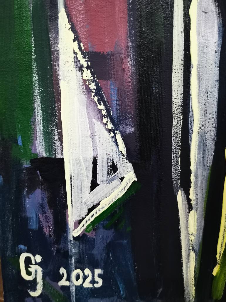 Original Cubism Abstract Painting by Julia Abstract