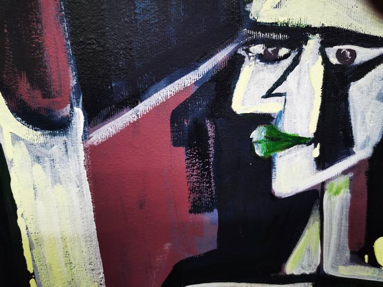 Original Cubism Abstract Painting by Julia Abstract