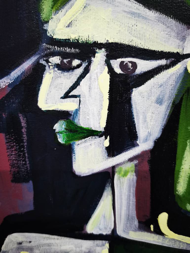 Original Cubism Abstract Painting by Julia Abstract