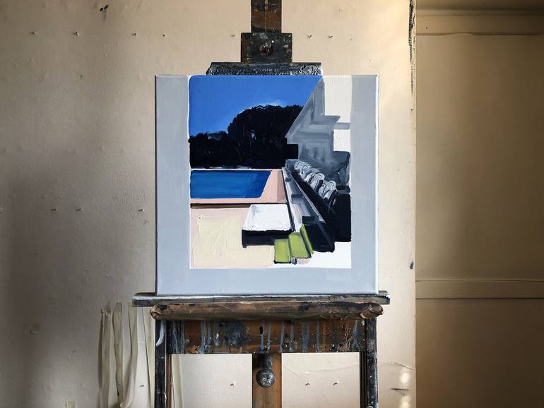 Original Expressionism Outer Space Painting by Robert Bubel