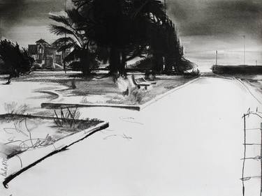 Original Expressionism Landscape Drawings by Robert Bubel