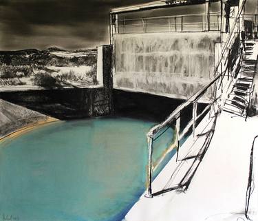 Original Expressionism Places Drawings by Robert Bubel